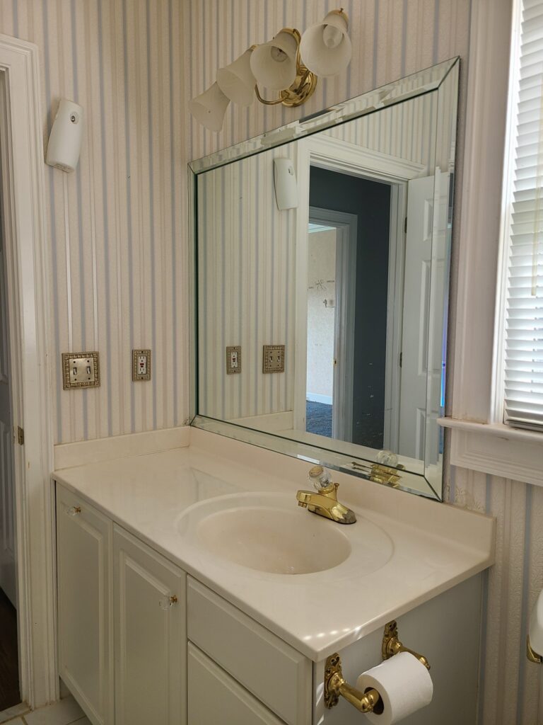Original hall bathroom vanity